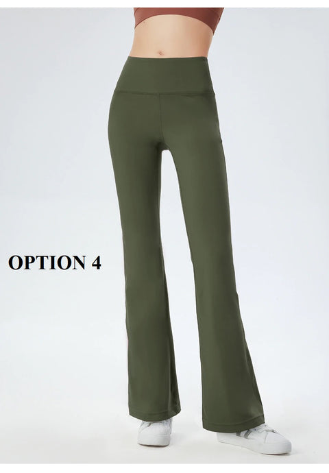 New Elastic High Waist Thin Slim Flared Plus Size Pants CODE: KAR1668
