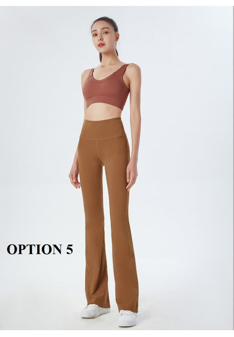 New Elastic High Waist Thin Slim Flared Plus Size Pants CODE: KAR1668