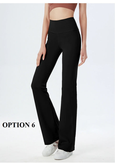 New Elastic High Waist Thin Slim Flared Plus Size Pants CODE: KAR1668