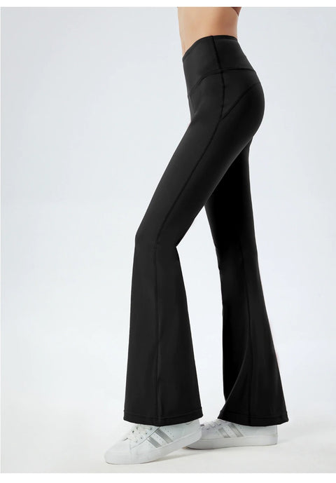 New Elastic High Waist Thin Slim Flared Plus Size Pants CODE: KAR1668
