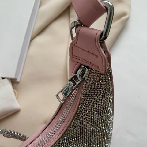 Sequined Fashion Cross Body Diamonds Shoulder Purses CODE: KAR1674