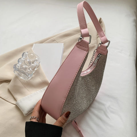 Sequined Fashion Cross Body Diamonds Shoulder Purses CODE: KAR1674