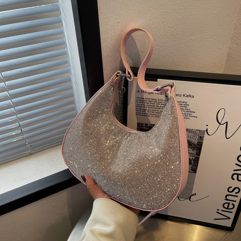 Sequined Fashion Cross Body Diamonds Shoulder Purses CODE: KAR1674