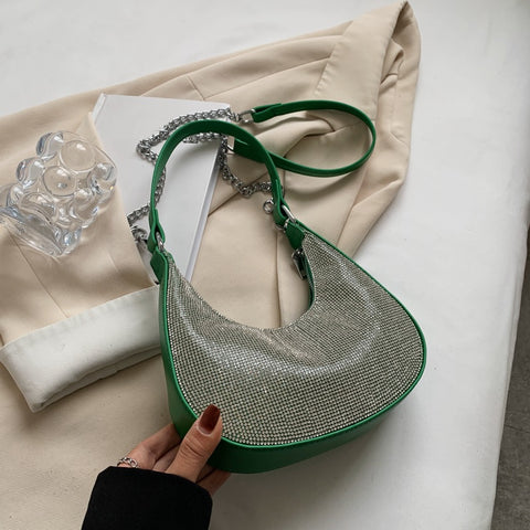 Sequined Fashion Cross Body Diamonds Shoulder Purses CODE: KAR1674