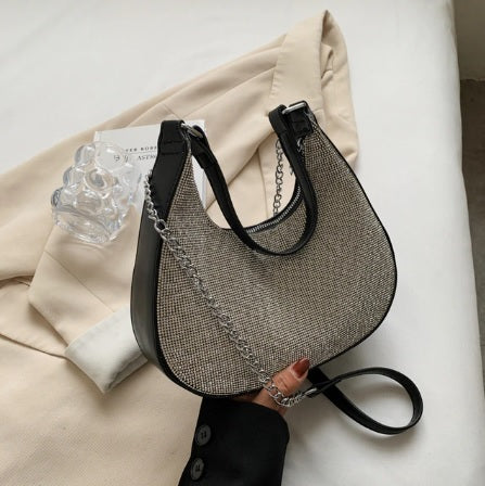 Sequined Fashion Cross Body Diamonds Shoulder Purses CODE: KAR1674