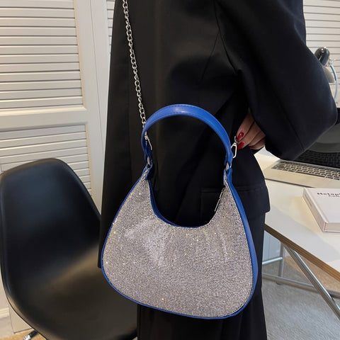 Sequined Fashion Cross Body Diamonds Shoulder Purses CODE: KAR1674