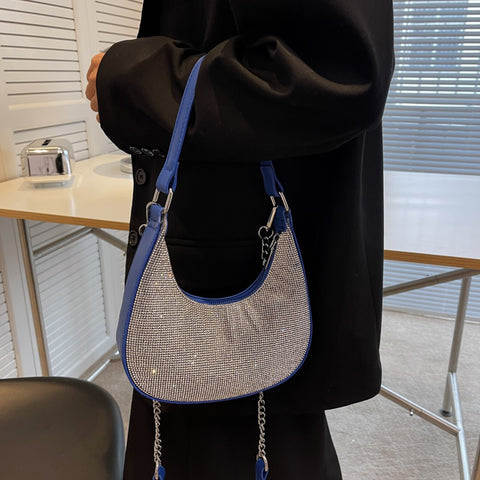 Sequined Fashion Cross Body Diamonds Shoulder Purses CODE: KAR1674