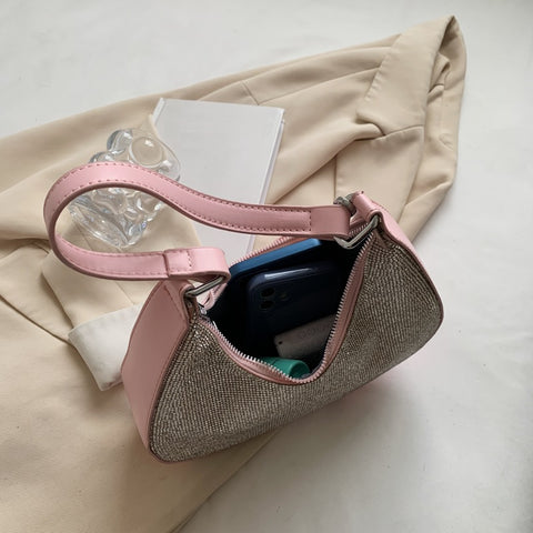 Sequined Fashion Cross Body Diamonds Shoulder Purses CODE: KAR1674