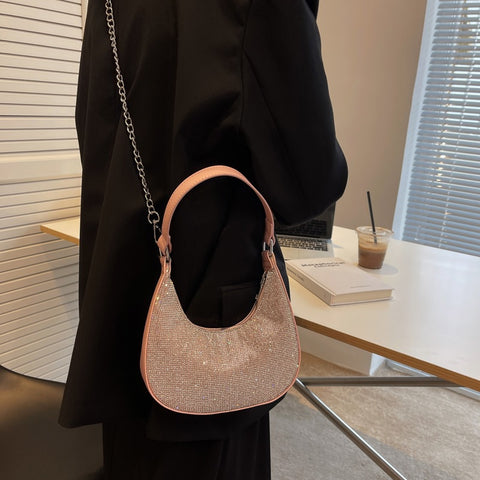 Sequined Fashion Cross Body Diamonds Shoulder Purses CODE: KAR1674