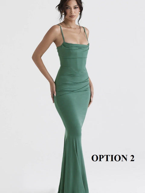 New Elegant Corset Bodycon Sexy Backless Maxi Dress CODE: KAR1675