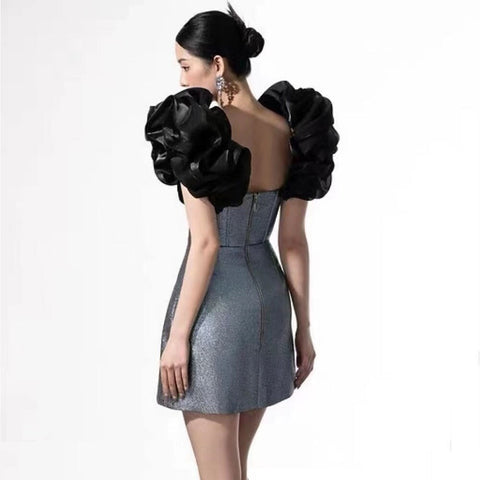 Summer New Fashion Layered Ruffle Elegant Design Sleeveless Slim Mini Fishbone Dress CODE: KAR1679
