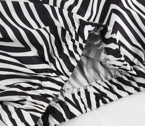 Autumn Elegant Long Sleeve Shirt Casual High Waist Zebra Print Pant 2 Piece Set CODE: KAR1687