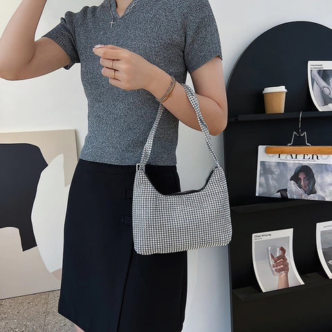 New Rhinestone Shiny Crystal Diamond Shoulder Bag CODE: KAR1691