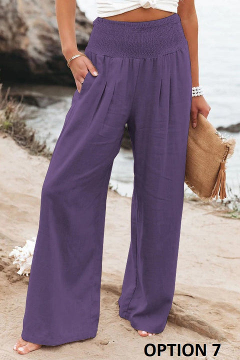 Vintage Elegant Casual High Waist Wide Leg Solid Color Loose Sweatpants CODE: KAR1697