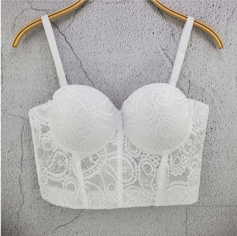 Sexy Push Up Bustier Inner Camisole Tube Vest Lace Short Corset CODE: KAR1701