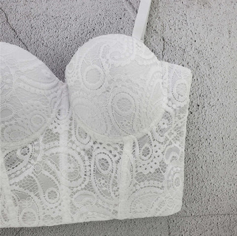 Sexy Push Up Bustier Inner Camisole Tube Vest Lace Short Corset CODE: KAR1701
