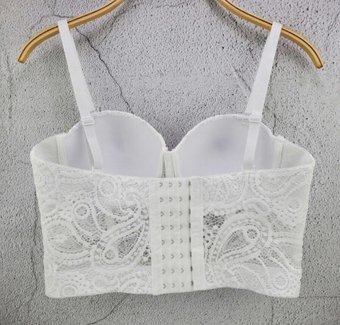 Sexy Push Up Bustier Inner Camisole Tube Vest Lace Short Corset CODE: KAR1701