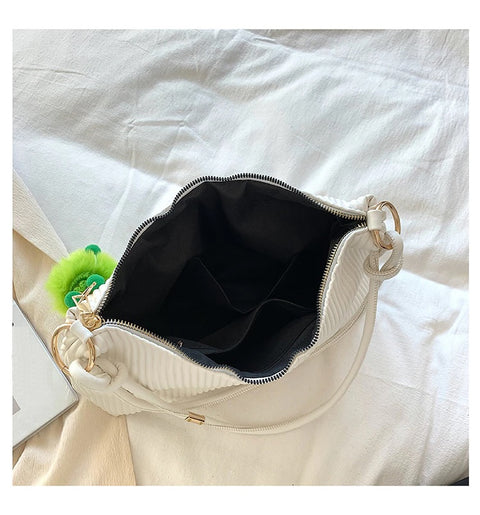 New Fashion Casual Striped Pleated Stylish Shoulder Bag CODE: KAR1720