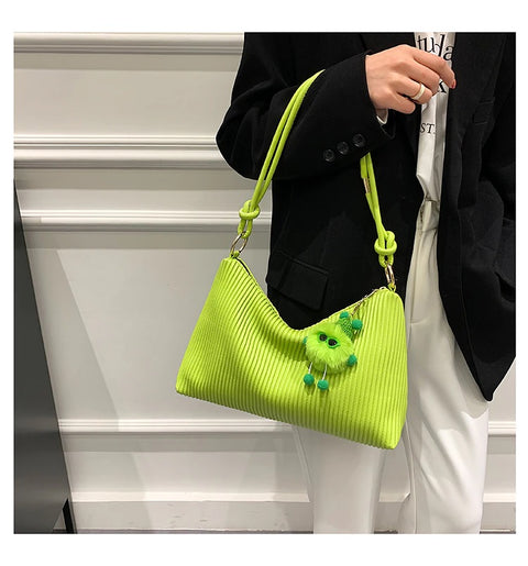 New Fashion Casual Striped Pleated Stylish Shoulder Bag CODE: KAR1720