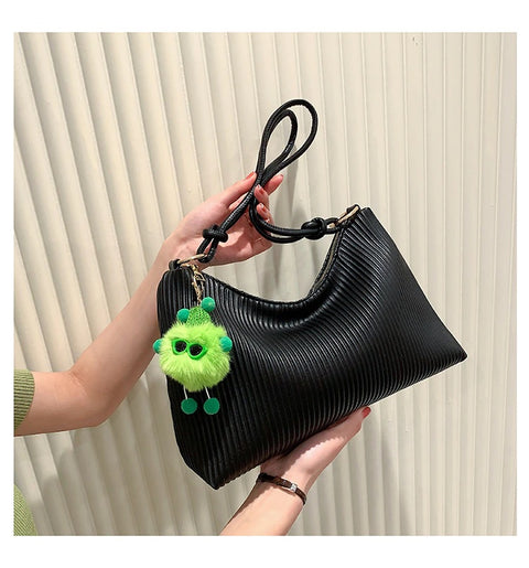 New Fashion Casual Striped Pleated Stylish Shoulder Bag CODE: KAR1720