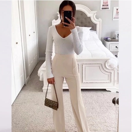 New Elegant Office High Waist Casual Sweatpants CODE: KAR1727