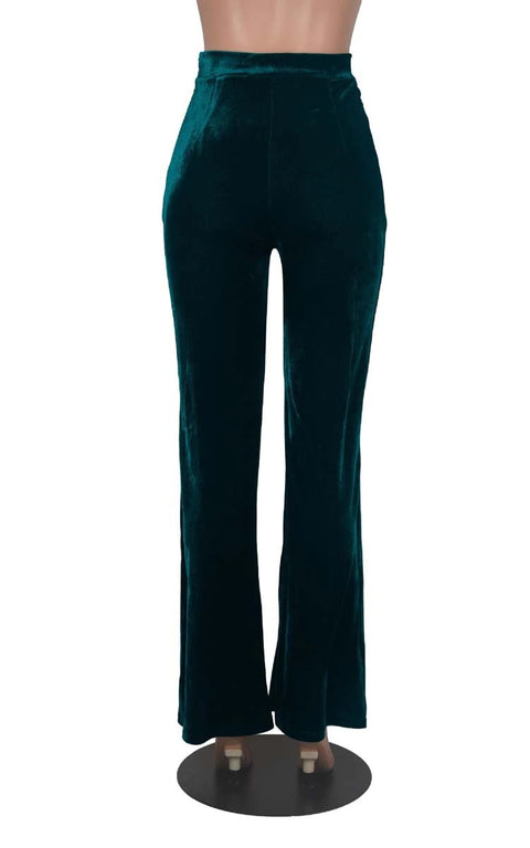 Autumn Winter Velour Flared Bell Bottom High Waist Pant CODE: KAR1730
