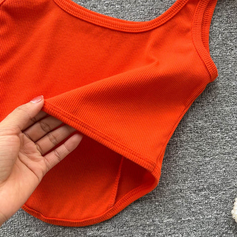 Sexy Camsole Fashion Solid Color Crop Tank Top CODE: KAR1732