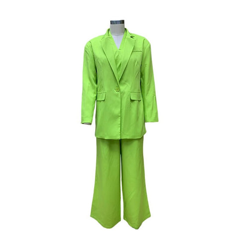 Autumn Winter New Fashion Long Sleeve Blazer Coat Casual Pants and Crop Top 3 Three Piece Set CODE: KAR1749