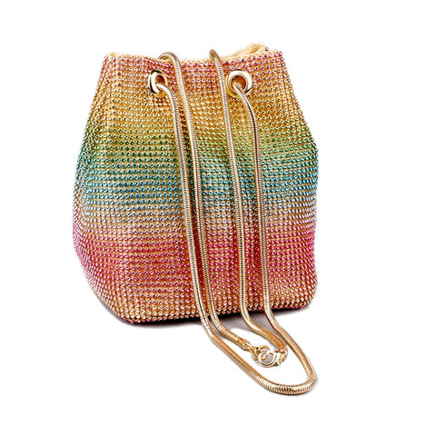New Summer Fashion Diamond Colored Chain Shoulder Bags CODE: KAR1767