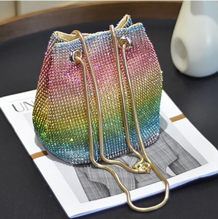 New Summer Fashion Diamond Colored Chain Shoulder Bags CODE: KAR1767