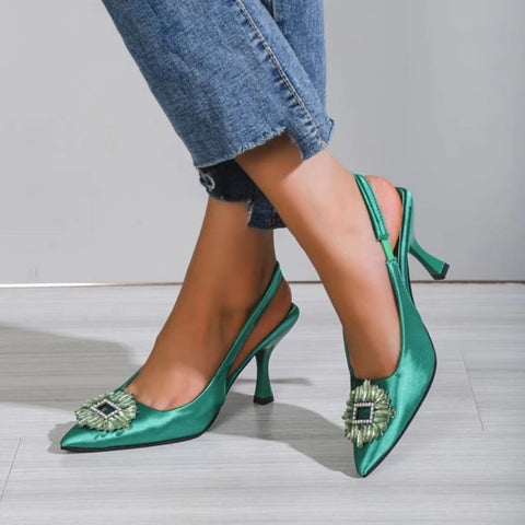 New fashion summer butterfly knot elegant sexy pointed toe high thin heels CODE: KAR1770