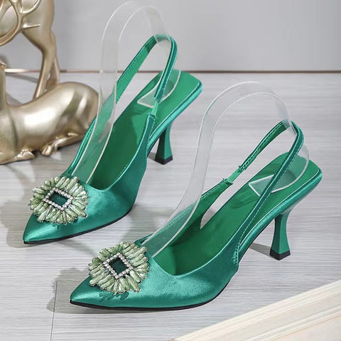 New fashion summer butterfly knot elegant sexy pointed toe high thin heels CODE: KAR1770