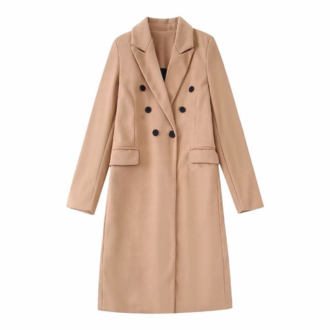 Autumn Fashion Vintage Long Sleeve Double Breasted Long Trench Coats CODE: KAR1785