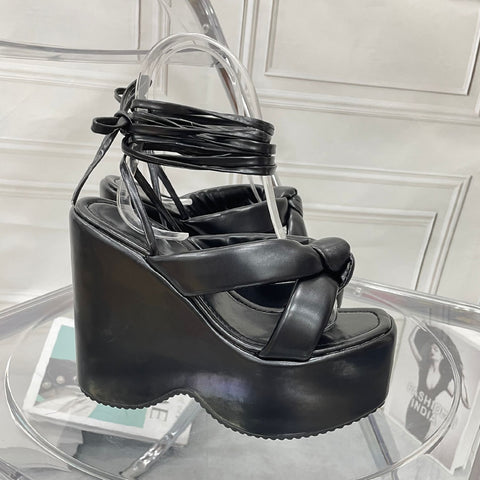 New Wedges Lace up High Thick Bottom Platform Gladiator Sandal CODE: KAR1787