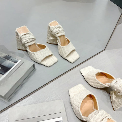 Summer Ankle Strap Square Toe High Heels CODE: KAR1792