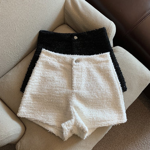 Autumn Winter Elegant High Waist Tweed Shorts CODE: KAR1802