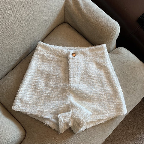 Autumn Winter Elegant High Waist Tweed Shorts CODE: KAR1802
