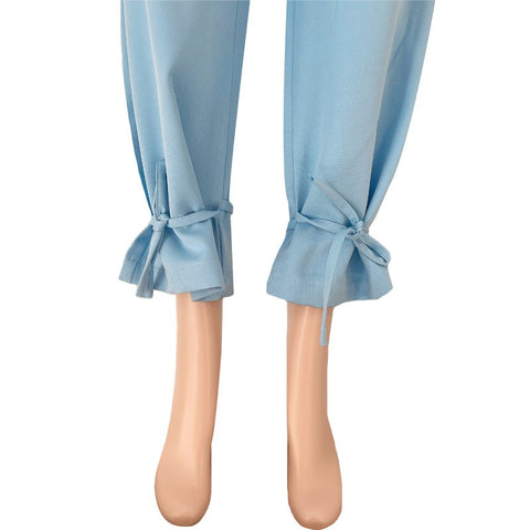 New Sashes Long Sleeve Blazer Tie Up Pants Two 2 Piece Set CODE: KAR1804
