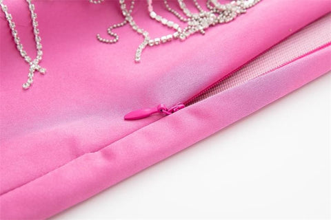 Sexy Tassel Solid High Waist Smocked Irregular Mini Skirt Casual CODE: KAR1818