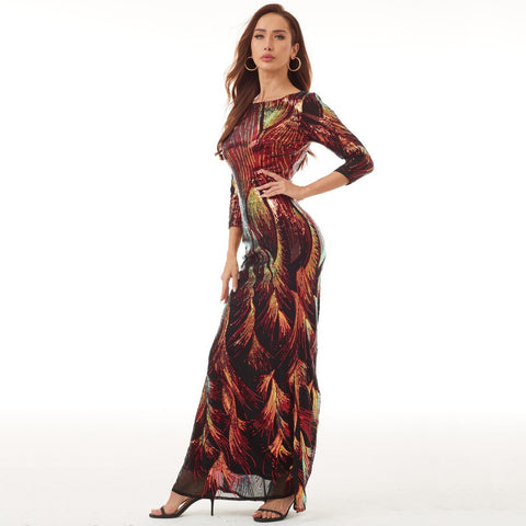 New O-Neck Ankle-Length Sequin Mermaid Prom Dress CODE: KAR1832