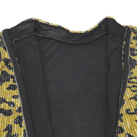 Autumn Leopard Feather Skinny Bead Dress CODE: KAR1833