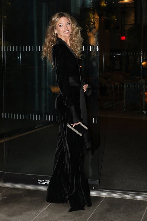 Autumn Sexy Deep V Neck Wide Leg Long Jumpsuit CODE: KAR1835
