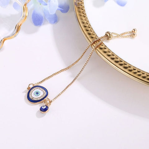 New Crystal Handmade Gold Chain Eye Bracelets CODE: KAR1842