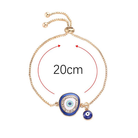 New Crystal Handmade Gold Chain Eye Bracelets CODE: KAR1842