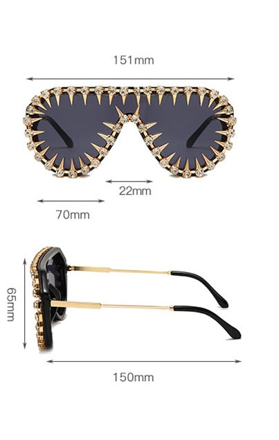New Rhinestone Studded Sun Glasses CODE: KAR1860
