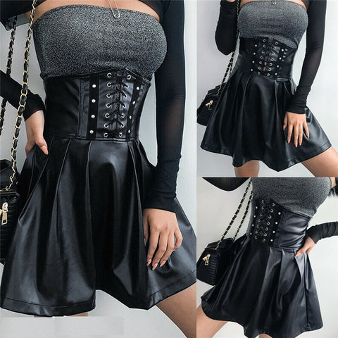 New Fashion sexy High Waist Tight mini Pleated Skirt CODE: KAR1862