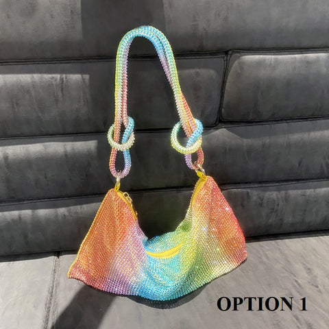 New luxury Designer Shining Crystal Rhinestones Shoulder Bag CODE: KAR1864