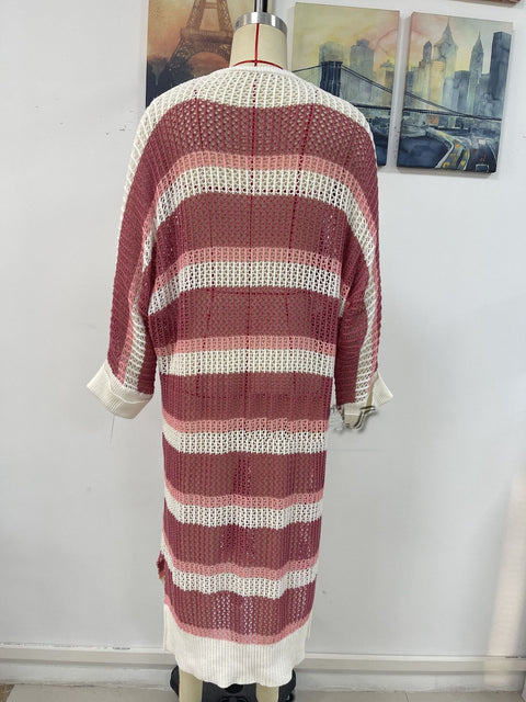 Summer Cardigan Loose Solid Vacation Outfits CODE: KAR1874