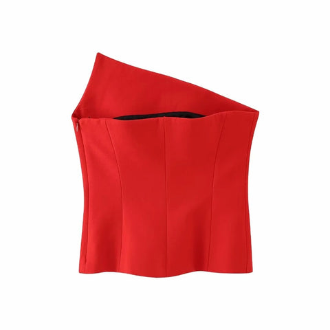 New Fashion Asymmetric tight underwear Backless sleeveless style Tank Tops CODE: KAR1881