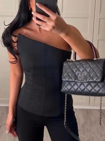 New Fashion Asymmetric tight underwear Backless sleeveless style Tank Tops CODE: KAR1881